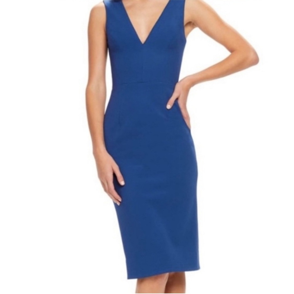 Dress The Population Midi Sheath Dress in Graphite Size XS
